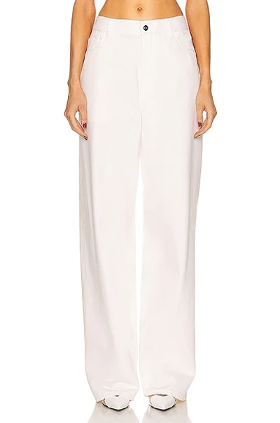 Shop Alaïa Lover Jean In Blanc