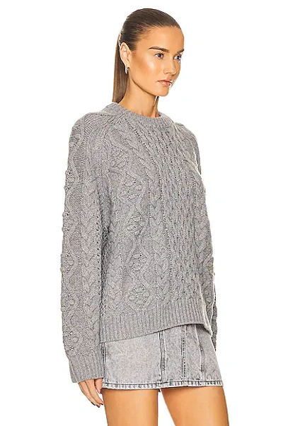 Loulou Studio Secas Cable Knit Wool & Cashmere Sweater In Grey Melange |  ModeSens