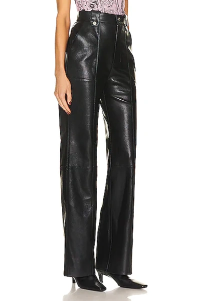 Shop Nanushka Faux Leather Zelda Pant In Black