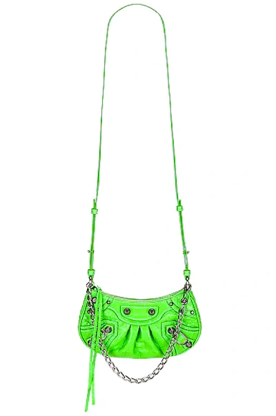 Shop Balenciaga Mini Le Cagole Bag In Acid Green