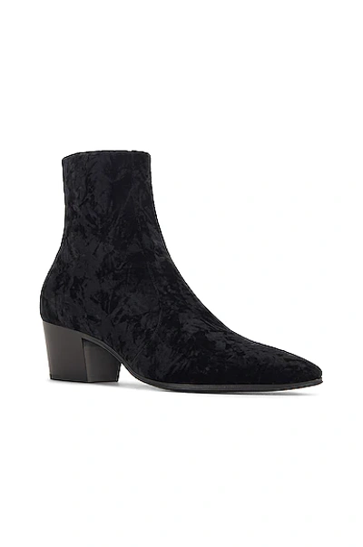 Saint Laurent Vassili 65mm Leather Boots In Noir