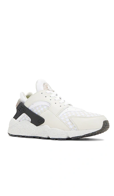 Shop Nike Air Huarache Crater Prm In Light Brown  White & Black