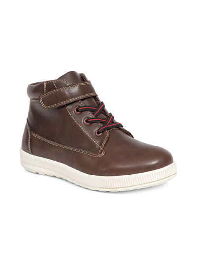Shop Deer Stags Boy's Niles Hybrid Fashion Sneakers Boots In Dark Brown