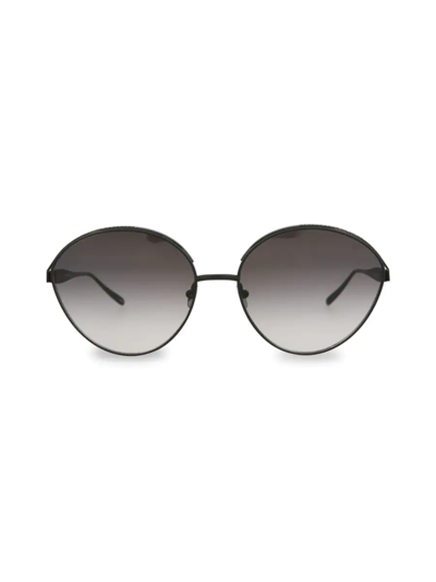 Shop Alaïa Women's 63mm Round Cat Eye Sunglasses In Black