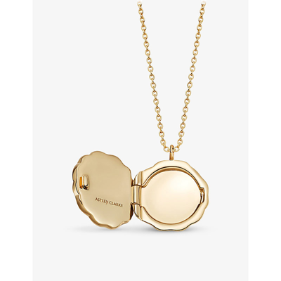 Astley Clarke Asteri Locket 14ct Recycled Yellow Gold And 0.588ct Brilliant-cut Diamond Necklace In 14ct Yellow Gold