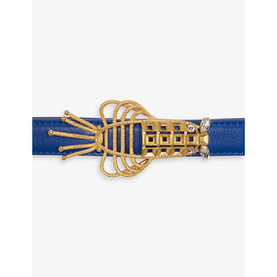 Shop La Maison Couture Women's Blue Sonia Petroff Lobster 24ct Yellow Gold-plated Brass And Swarovski Cry