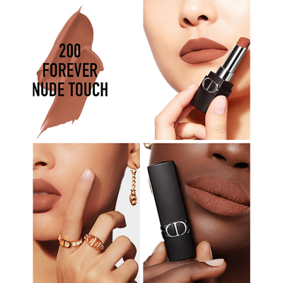 Shop Dior Rouge  Forever Lipstick 3.2g In 200 Forever Nude Touch