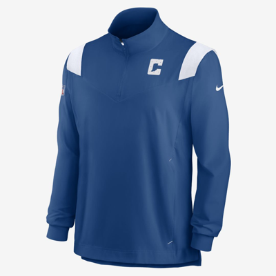 Shop Nike Men's Repel Coach (nfl Indianapolis Colts) 1/4-zip Jacket In Blue