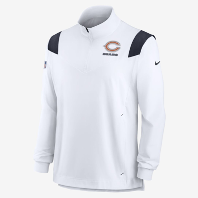 Shop Nike Men's Repel Coach (nfl Chicago Bears) 1/4-zip Jacket In White