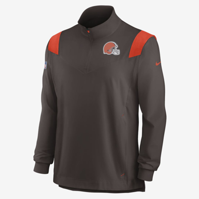 Shop Nike Men's Repel Coach (nfl Cleveland Browns) 1/4-zip Jacket