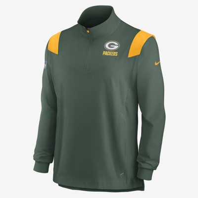 Shop Nike Men's Repel Coach (nfl Green Bay Packers) 1/4-zip Jacket