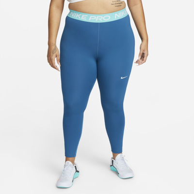 Shop Nike Women's  Pro 365 Leggings (plus Size) In Blue