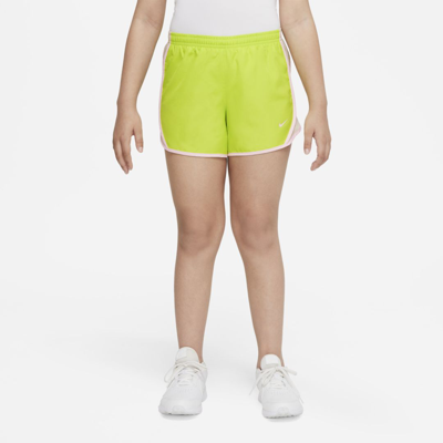 Shop Nike Dri-fit Tempo Big Kids' (girls') Running Shorts In Green