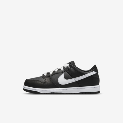 Shop Nike Dunk Low Little Kids' Shoes In Black,off Noir,white