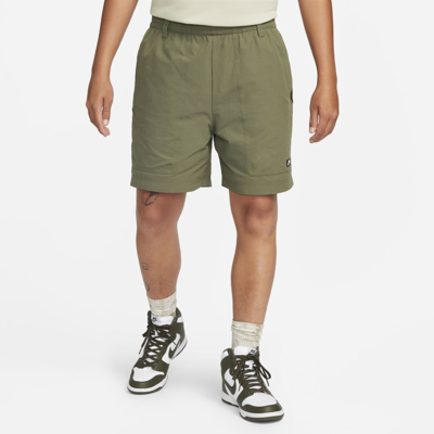 Shop Nike Men's  Sportswear Sport Essentials Woven Camp Shorts In Green