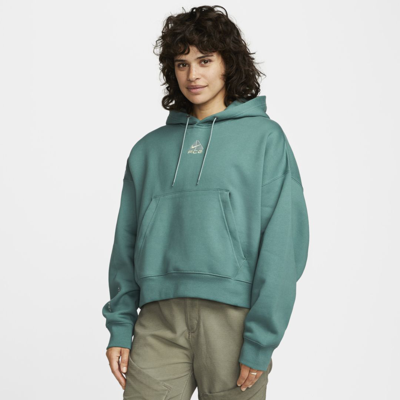 Shop Nike Women's  Acg Therma-fit "tuff Knit" Fleece Hoodie In Green