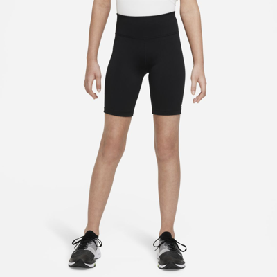 Shop Nike One Big Kids' (girls') Bike Shorts In Black