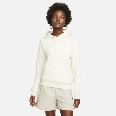 Shop Nike Women's  Sportswear Club Fleece Pullover Hoodie In Brown