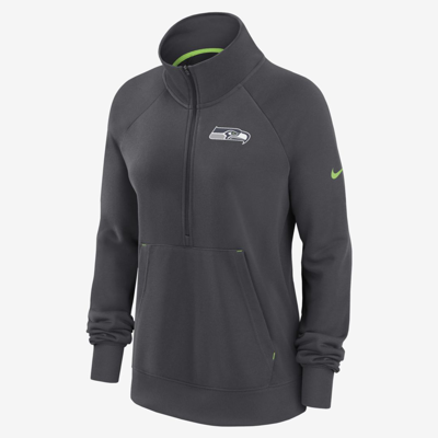 Shop Nike Dri-fit Premium (nfl Seattle Seahawks) Women's 1/2-zip Pullover In Black