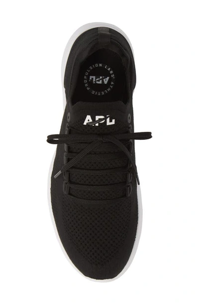 Shop Apl Athletic Propulsion Labs Techloom Breeze Knit Running Shoe In Black/ Black/ White