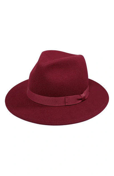 Shop San Diego Hat Wool Fedora Hat In Scarlet