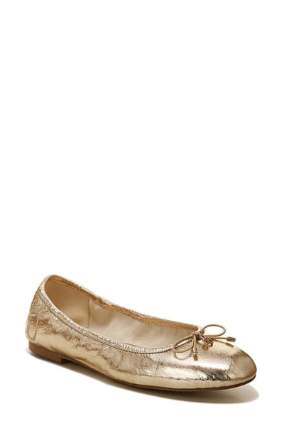 Shop Sam Edelman Felicia Flat In Gold Leaf