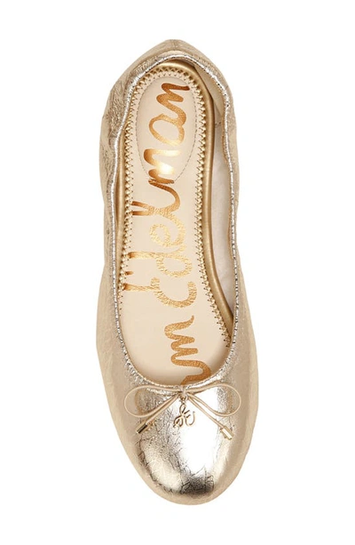 Shop Sam Edelman Felicia Flat In Gold Leaf