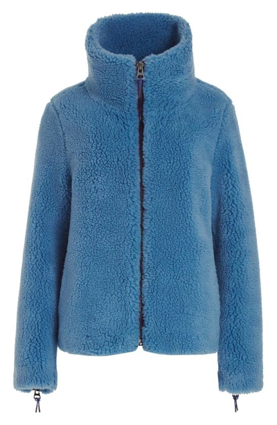 Shop Apparis Tamika Faux Shearling Coat In Marina Blue