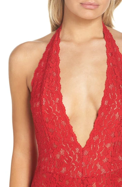Shop Free People Intimately Fp Avery Lace Bodysuit In Red