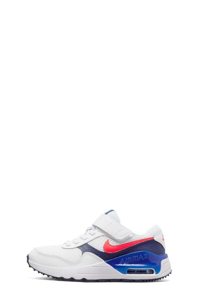 Shop Nike Kids' Air Max Systm Sneaker In White/ Bright Crimson