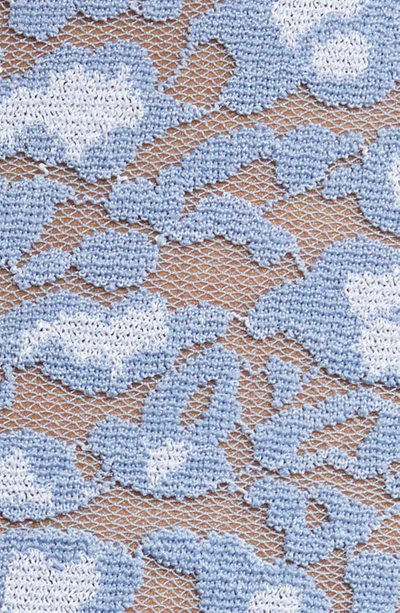 Hanky Panky X-dye Leopard Print Lace Boyshorts In Stonewash Blue/ Serenity Blue