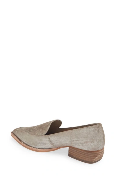 Shop Vince Camuto Becarda Pointed Toe Loafer In Dark Taupe/ Silver