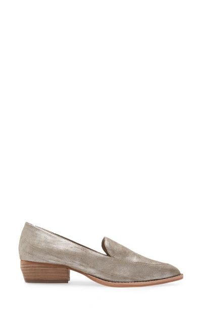 Shop Vince Camuto Becarda Pointed Toe Loafer In Dark Taupe/ Silver