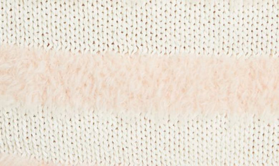Shop Balmain Fluffy Stripe Wool Blend Miniskirt In Gkx Gkx Blanc Cass/ Rose Poudr