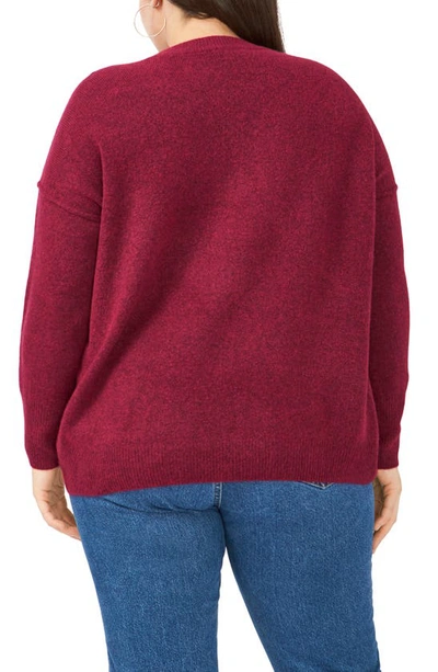 Shop Vince Camuto Crewneck Sweater In Burgundy