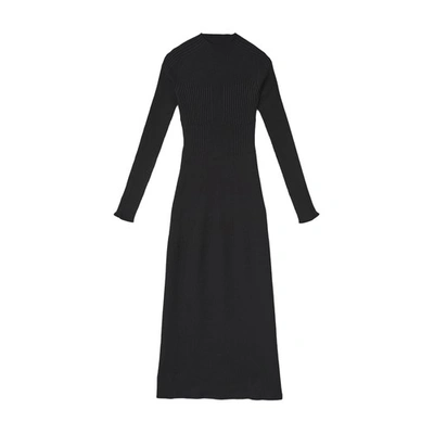 Shop Aeron Lara - Cut-out Back Dress In Black