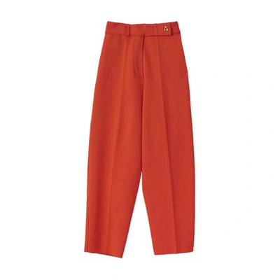 Shop Aeron Madeleine - Knitted Suiting Pants In Red