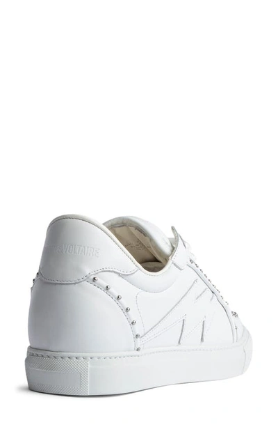 Shop Zadig & Voltaire Low Top Stud Sneaker In Blanc