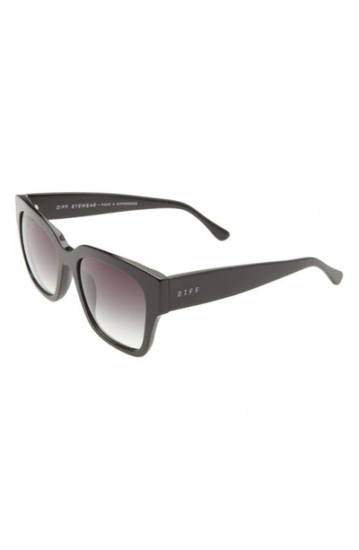 Shop Diff Bella Ii 54mm Square Sunglasses In Black