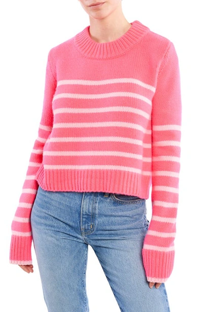 Shop La Ligne Mini Maren Wool & Cashmere Sweater In Hot Pink / Bubblegum