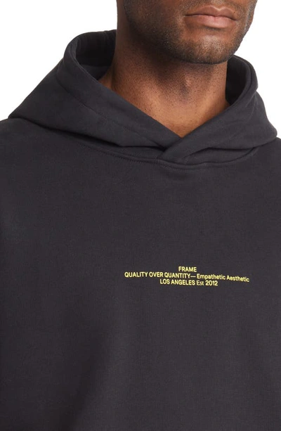 Shop Frame Cotton Logo Hoodie In Noir
