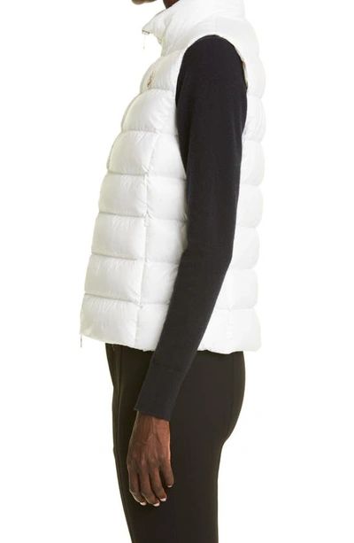 Shop Moncler Ghany Nylon Laqué Down Puffer Vest In White