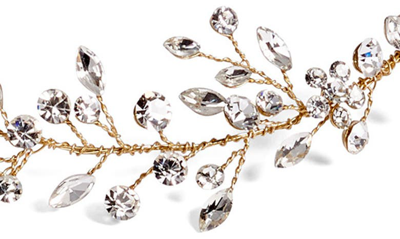 Brides And Hairpins Brides & Hairpins Bianca Crystal Halo & Sash In Gold
