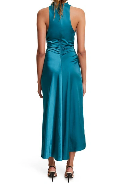 Shop A.l.c Inez Sleeveless Ruched Dress In Emerald