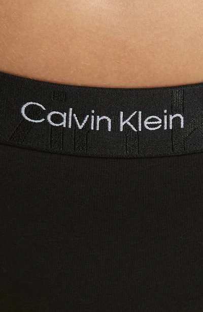 Shop Calvin Klein Monolith Bikini Cut Cotton Blend Panties In Black