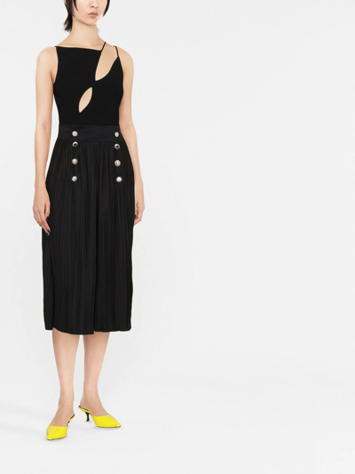 Viktor & Rolf Pleated Double-breasted Culottes In Schwarz