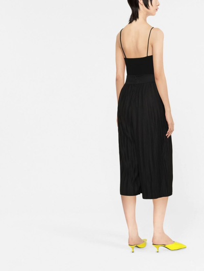 Shop Viktor & Rolf Pleated Double-breasted Culottes In Schwarz