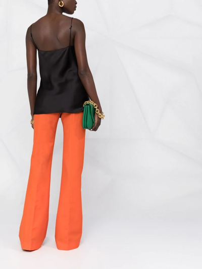 Stella Mccartney Satin Cami Featuring Lace Detail In Black