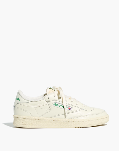 Shop Mw Reebok&reg; Club C 85 Vintage Sneakers In Chalk/alabaster/glen Green