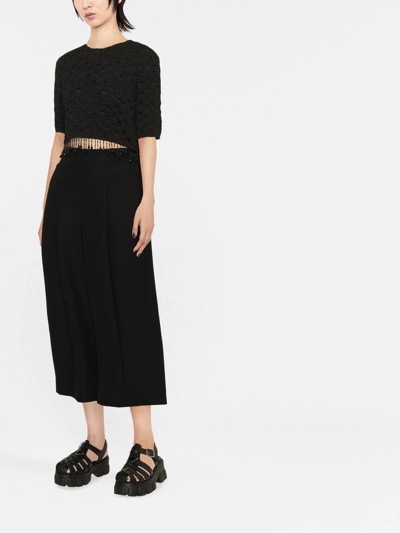 Shop Viktor & Rolf Queen Of The Streets Cropped Trousers In Schwarz